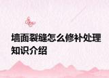 墻面裂縫怎么修補(bǔ)處理知識介紹