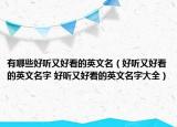 有哪些好聽又好看的英文名（好聽又好看的英文名字 好聽又好看的英文名字大全）