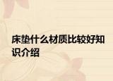 床墊什么材質(zhì)比較好知識介紹