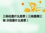 三俗化是什么意思（三俗是哪三俗 分別是什么意思）