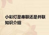 小彩燈是串聯(lián)還是并聯(lián)知識介紹