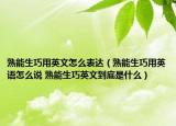 熟能生巧用英文怎么表達（熟能生巧用英語怎么說 熟能生巧英文到底是什么）