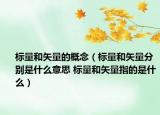 標量和矢量的概念（標量和矢量分別是什么意思 標量和矢量指的是什么）