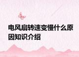 電風扇轉速變慢什么原因知識介紹