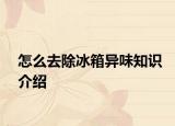 怎么去除冰箱異味知識介紹