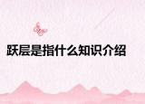 躍層是指什么知識(shí)介紹