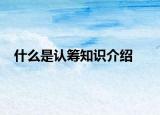 什么是認籌知識介紹
