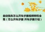自動擋車怎么開車步驟視頻教程全集（怎么開車步驟 開車步驟介紹）