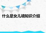 什么是女兒墻知識(shí)介紹