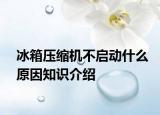 冰箱壓縮機(jī)不啟動什么原因知識介紹