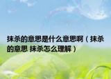 抹殺的意思是什么意思?。⒌囊馑?抹殺怎么理解）