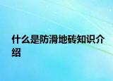 什么是防滑地磚知識(shí)介紹