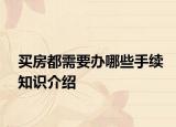 買房都需要辦哪些手續(xù)知識介紹