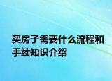 買房子需要什么流程和手續(xù)知識(shí)介紹