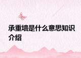承重墻是什么意思知識介紹