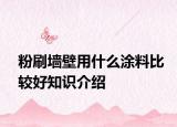 粉刷墻壁用什么涂料比較好知識(shí)介紹