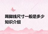 踢腳線尺寸一般是多少知識介紹