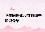 衛(wèi)生間墻磚尺寸有哪些知識(shí)介紹