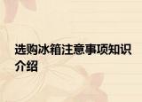 選購冰箱注意事項(xiàng)知識介紹