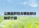 公攤面積包含哪些部分知識(shí)介紹