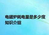 電磁爐耗電量是多少度知識介紹