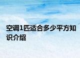 空調(diào)1匹適合多少平方知識介紹