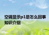 空調(diào)顯示p1是怎么回事知識(shí)介紹