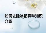 如何去除冰箱異味知識(shí)介紹