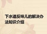 下水道反味兒的解決辦法知識介紹