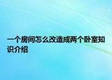 一個房間怎么改造成兩個臥室知識介紹