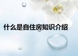 什么是自住房知識介紹