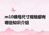 m10螺母尺寸規(guī)格都有哪些知識介紹