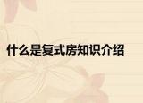 什么是復式房知識介紹