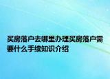 買(mǎi)房落戶(hù)去哪里辦理買(mǎi)房落戶(hù)需要什么手續(xù)知識(shí)介紹