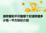 漂移窗和平開窗哪個(gè)好漂移窗多少錢一平方知識介紹