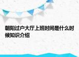 朝陽(yáng)過(guò)戶大廳上班時(shí)間是什么時(shí)候知識(shí)介紹