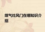 煤氣灶風(fēng)門在哪知識(shí)介紹