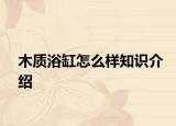 木質(zhì)浴缸怎么樣知識(shí)介紹