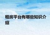租房平臺有哪些知識介紹