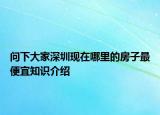 問下大家深圳現(xiàn)在哪里的房子最便宜知識介紹