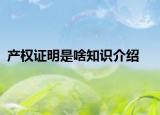 產(chǎn)權(quán)證明是啥知識(shí)介紹