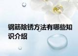 鋼筋除銹方法有哪些知識(shí)介紹