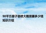 90平方房子裝修大概需要多少錢(qián)知識(shí)介紹