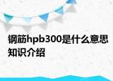 鋼筋hpb300是什么意思知識(shí)介紹