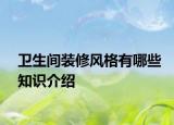 衛(wèi)生間裝修風(fēng)格有哪些知識(shí)介紹