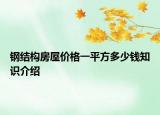 鋼結(jié)構(gòu)房屋價(jià)格一平方多少錢知識(shí)介紹