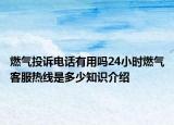 燃?xì)馔对V電話有用嗎24小時(shí)燃?xì)饪头峋€是多少知識(shí)介紹