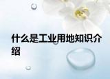 什么是工業(yè)用地知識介紹