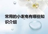 常用的小家電有哪些知識(shí)介紹