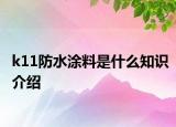 k11防水涂料是什么知識介紹